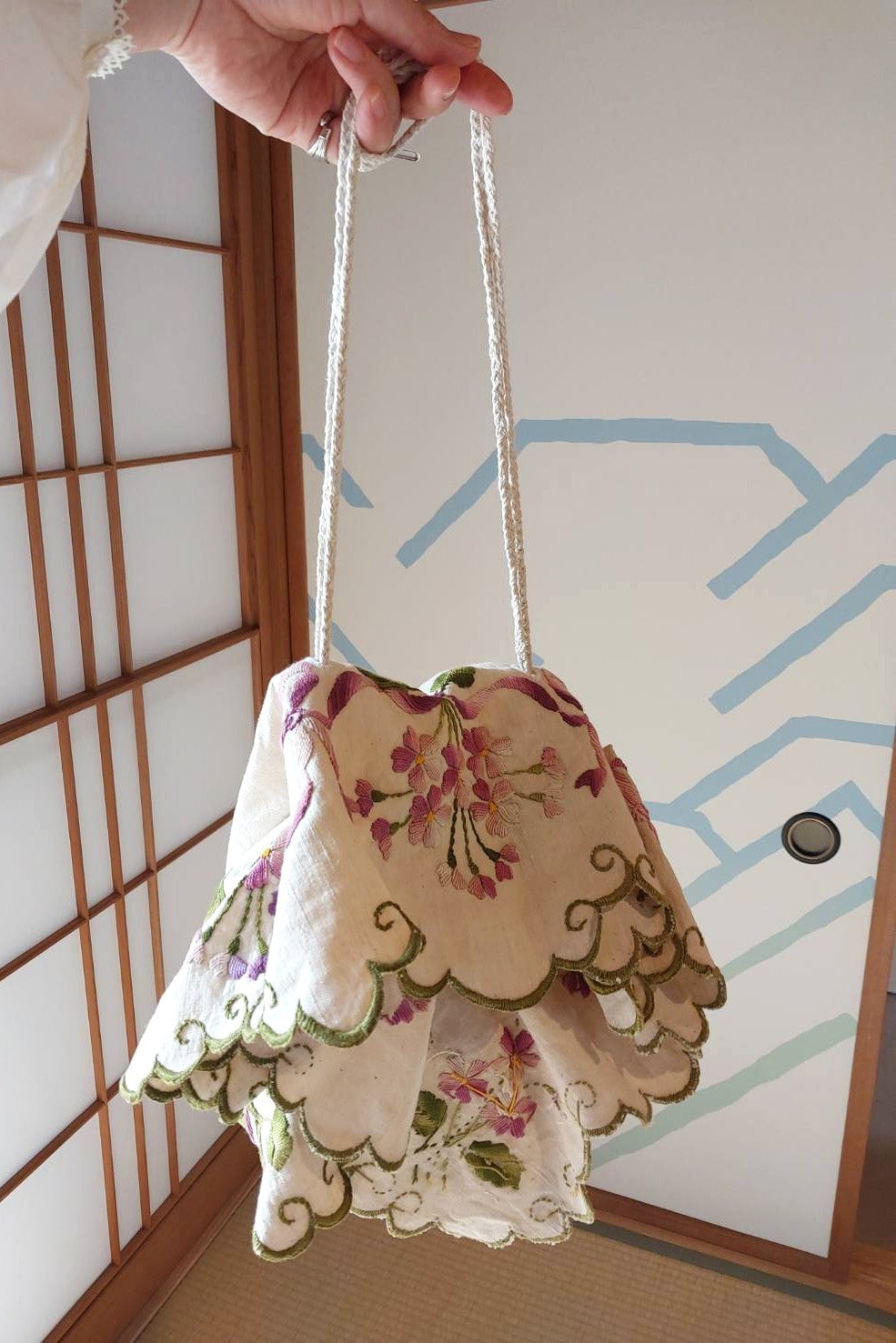 French Antique Violette Hand-Sewn Bag No.3