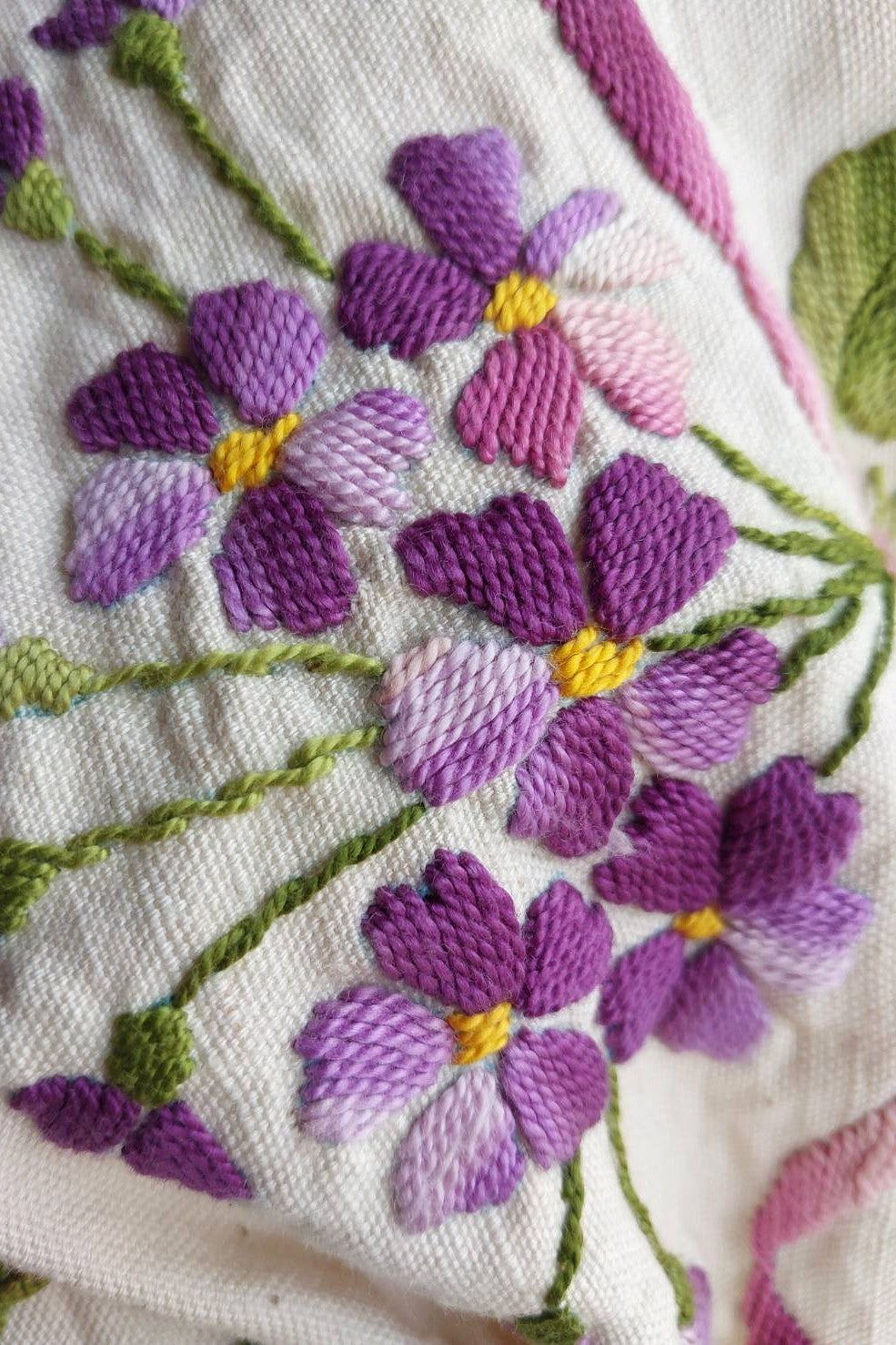 French Antique Violette Hand-Sewn Bag No.3