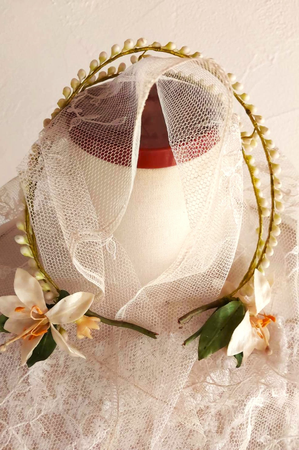 1920s French Orange Blossom Bridal Parure Set in Original Box