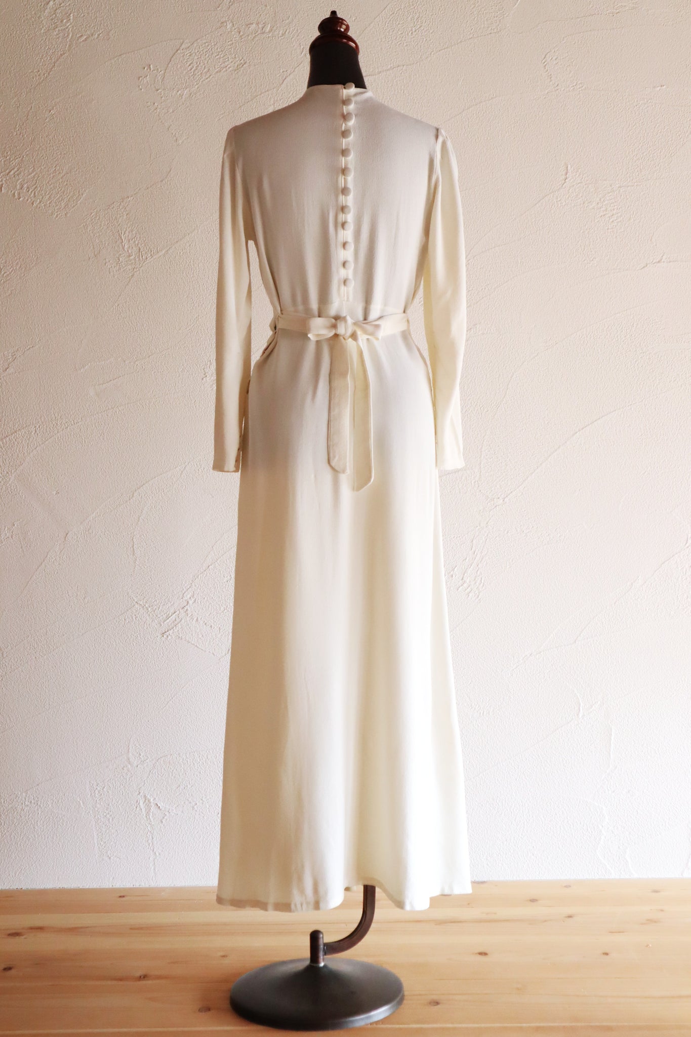 1930s French Crepe Wedding Dress