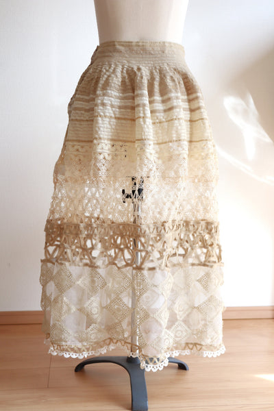 Handmade Antique Lace Skirt