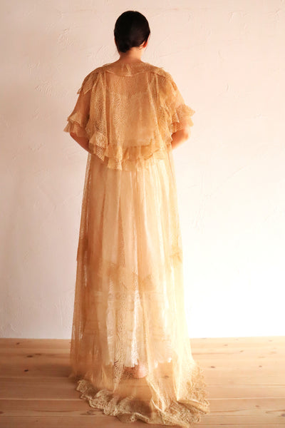 1910s–1920s French Lace Overlay Dress