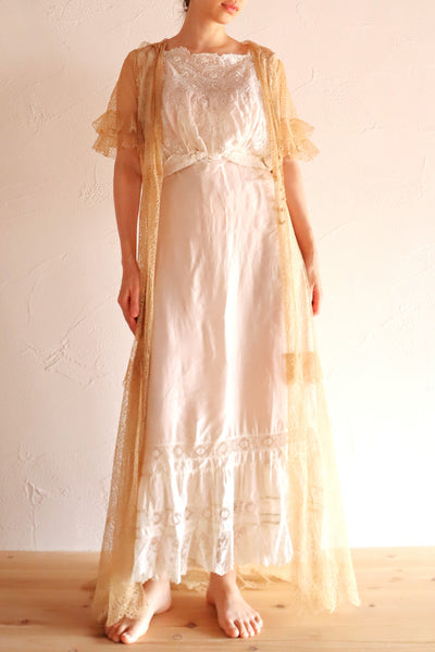1910s–1920s French Lace Overlay Dress