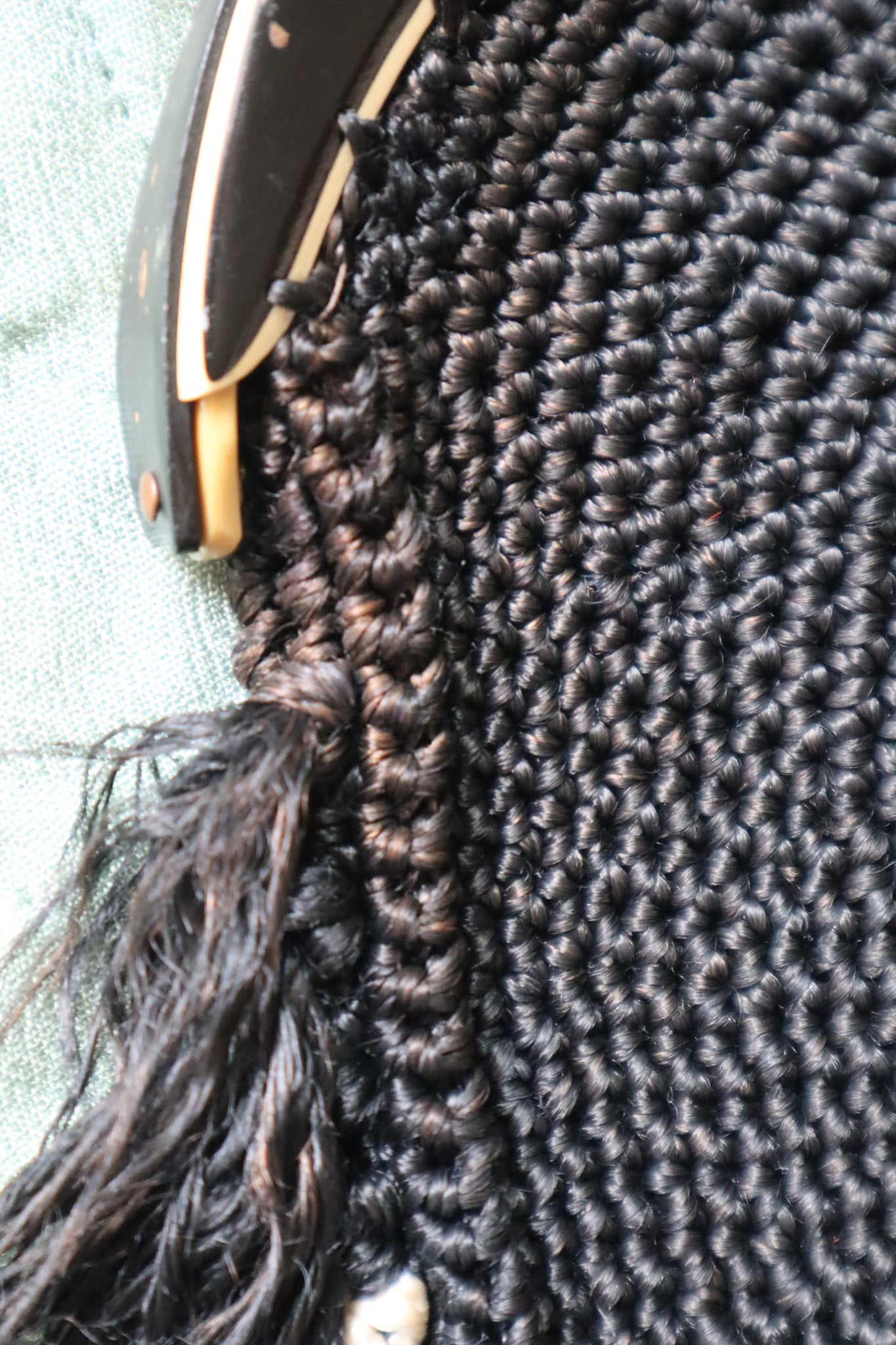 1920s Bakelite Crochet Fringe Purse
