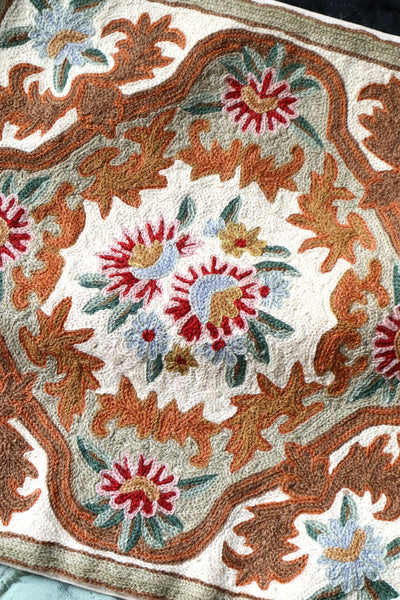 1930s Hand Embroidered Cushion Cover