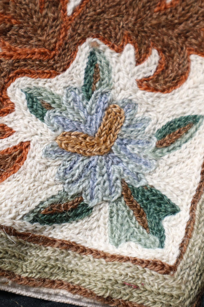 1930s Hand Embroidered Cushion Cover