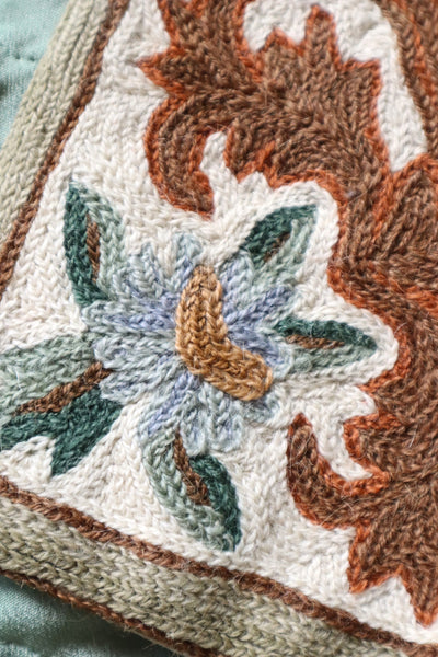 1930s Hand Embroidered Cushion Cover