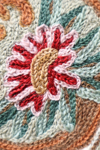 1930s Hand Embroidered Cushion Cover