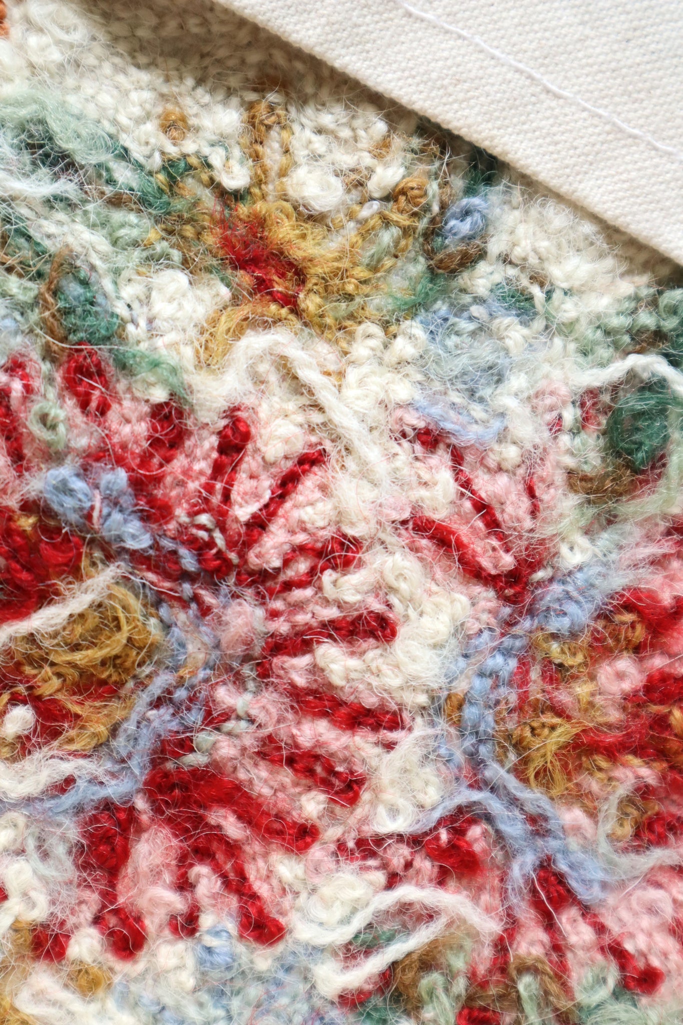1930s Hand Embroidered Cushion Cover