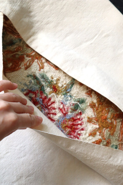 1930s Hand Embroidered Cushion Cover