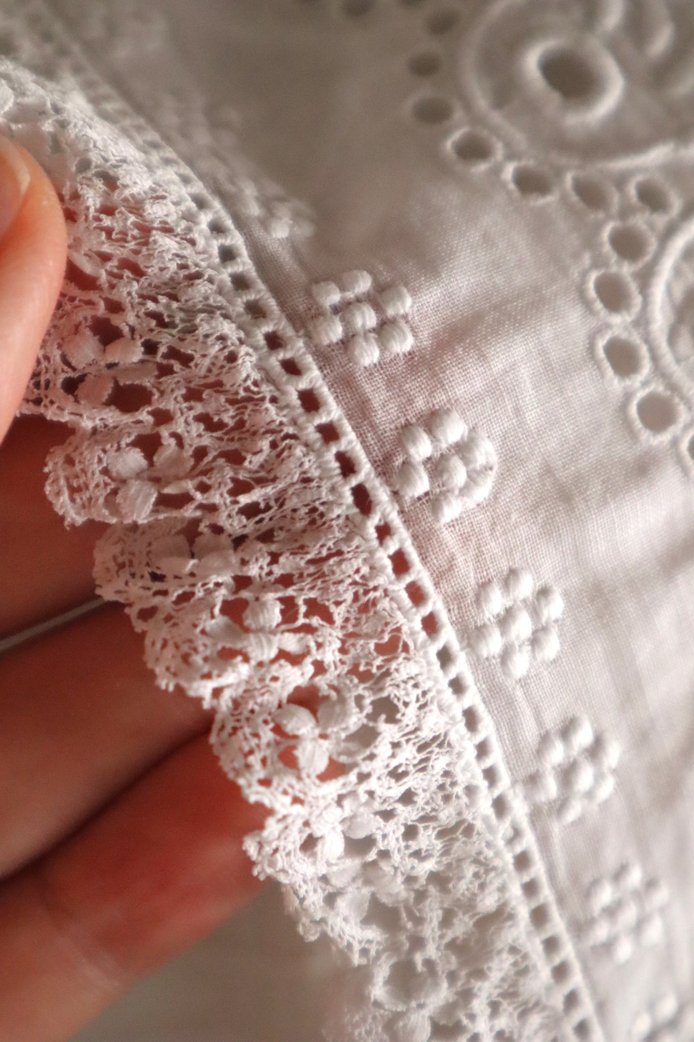 1900s–1910s French Whitework Cotton Blouse