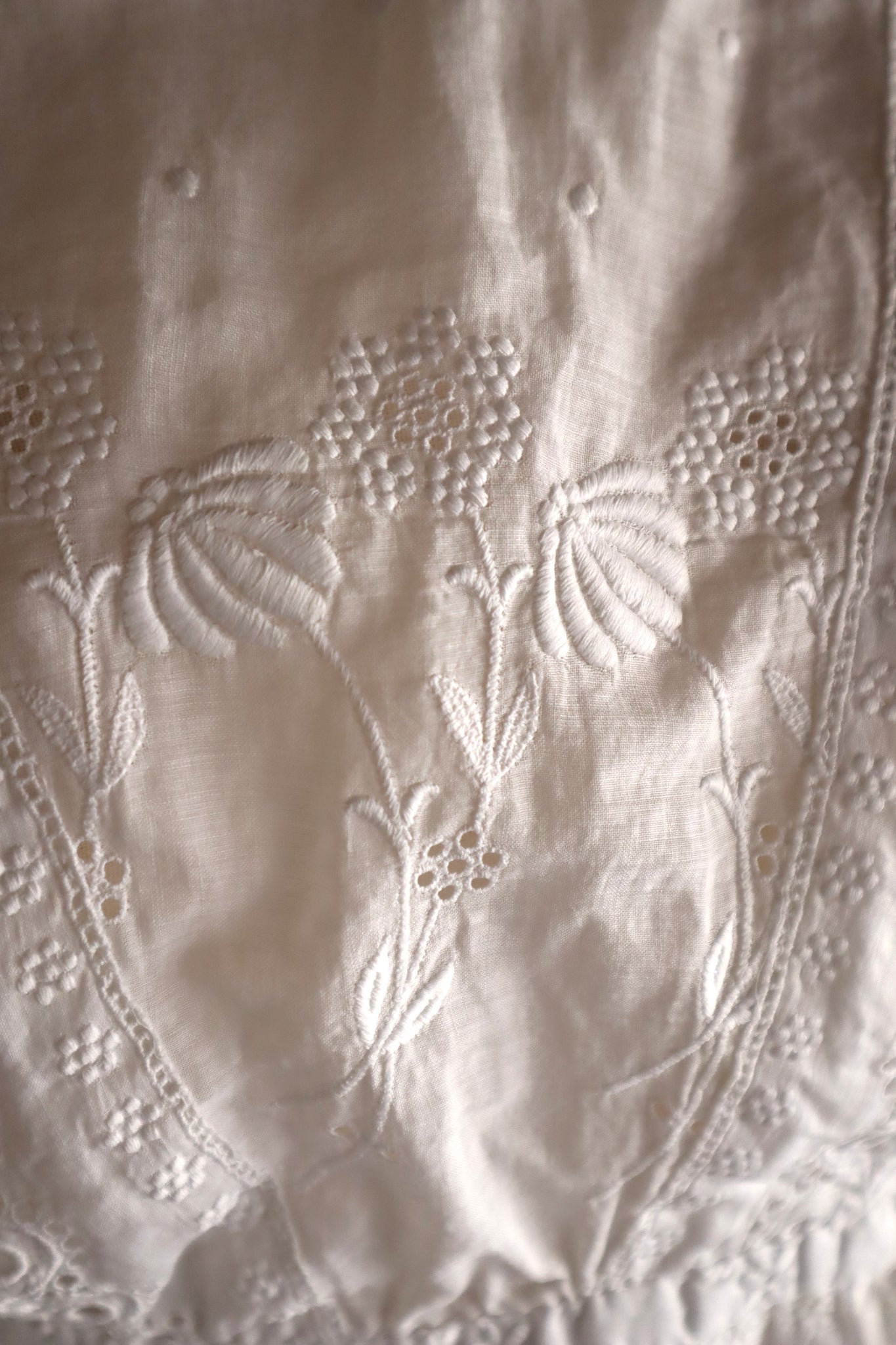 1900s–1910s French Whitework Cotton Blouse