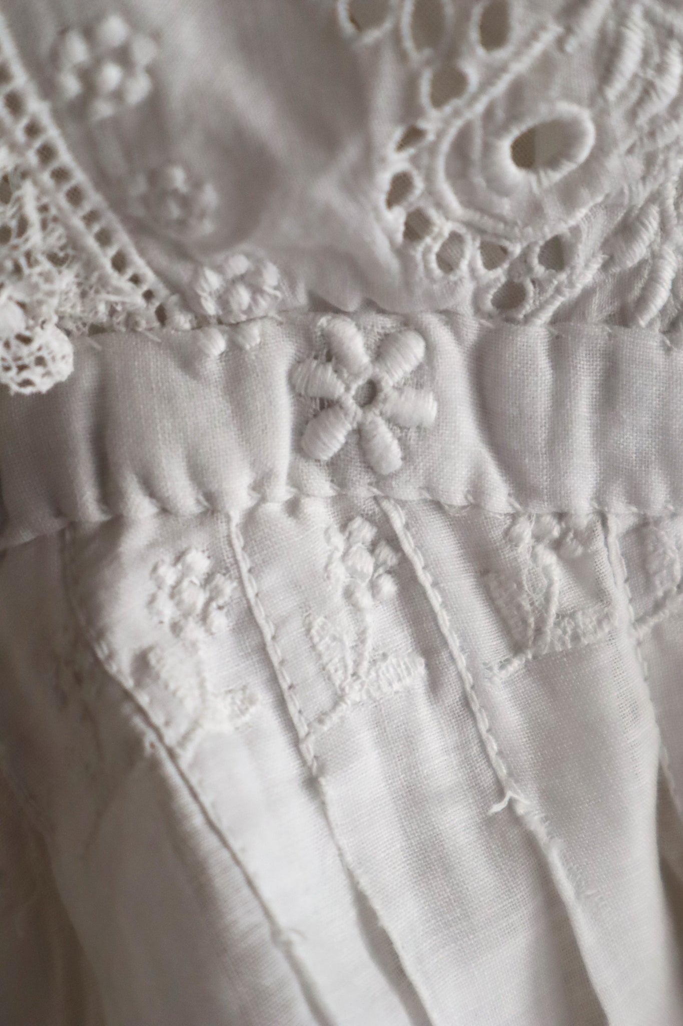 1900s–1910s French Whitework Cotton Blouse