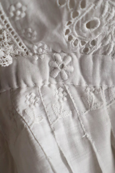 1900s–1910s French Whitework Cotton Blouse