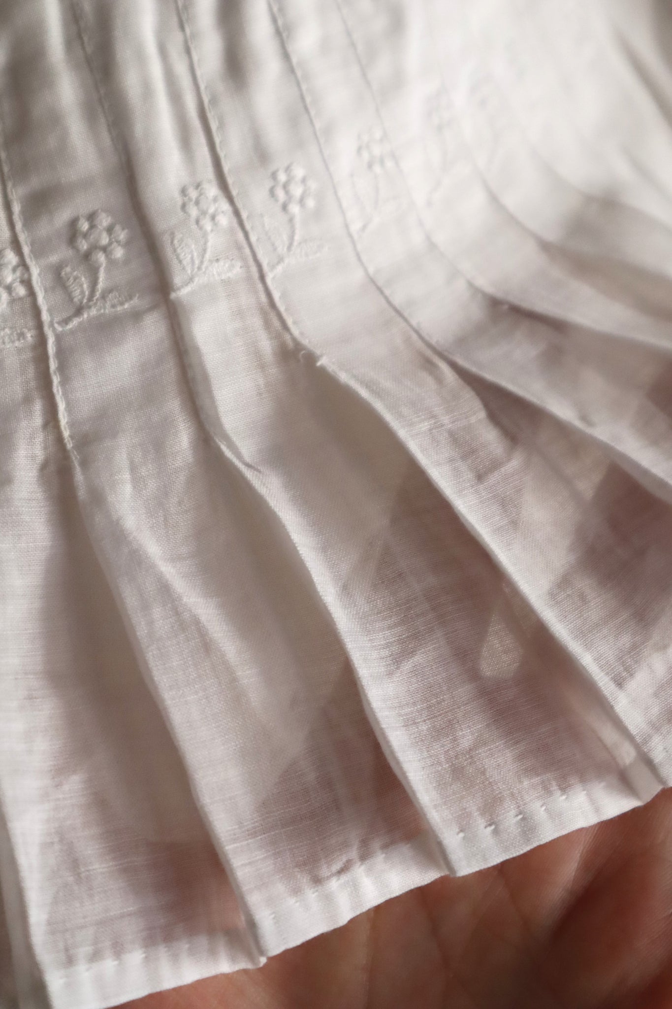 1900s–1910s French Whitework Cotton Blouse