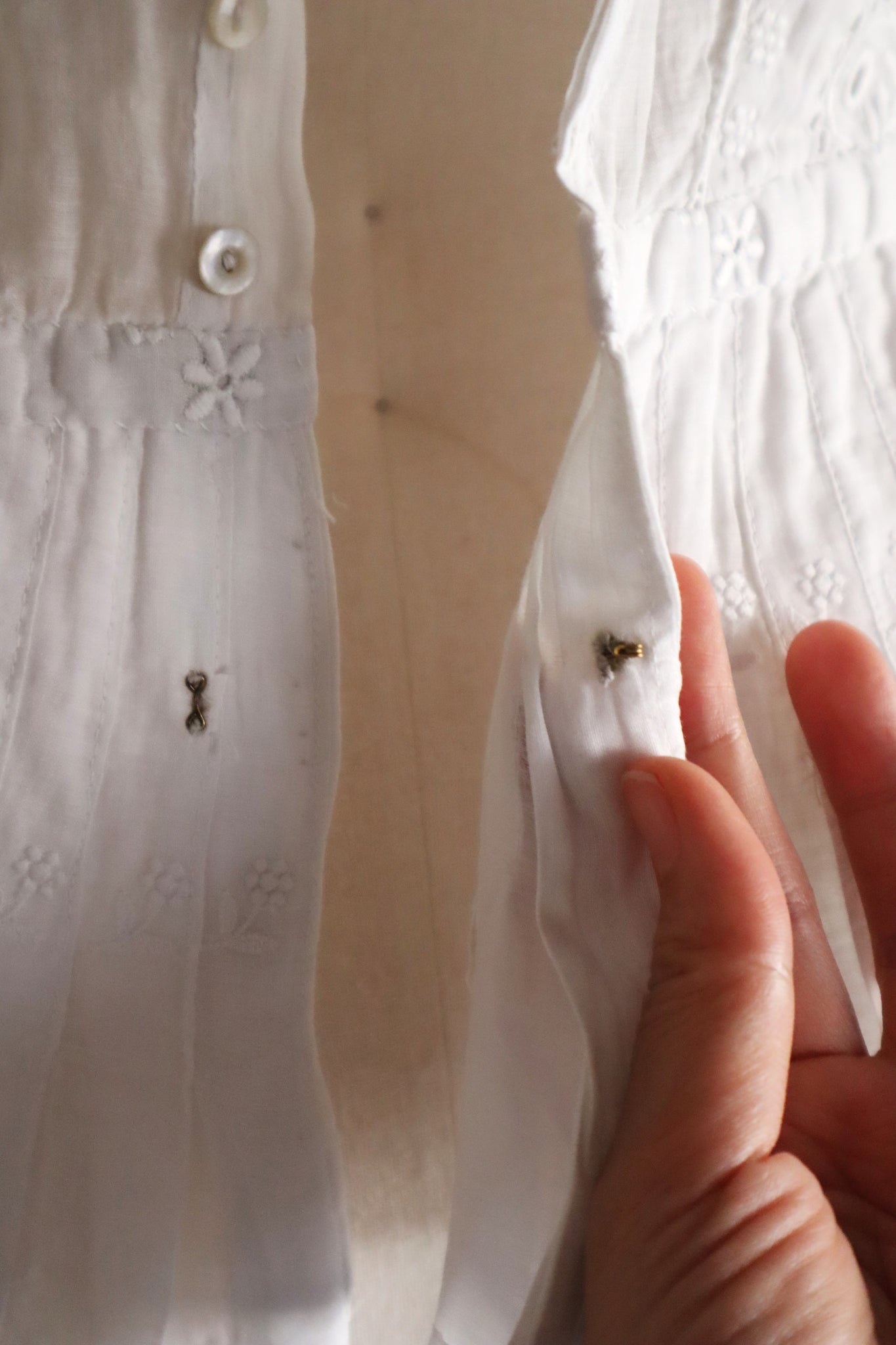 1900s–1910s French Whitework Cotton Blouse