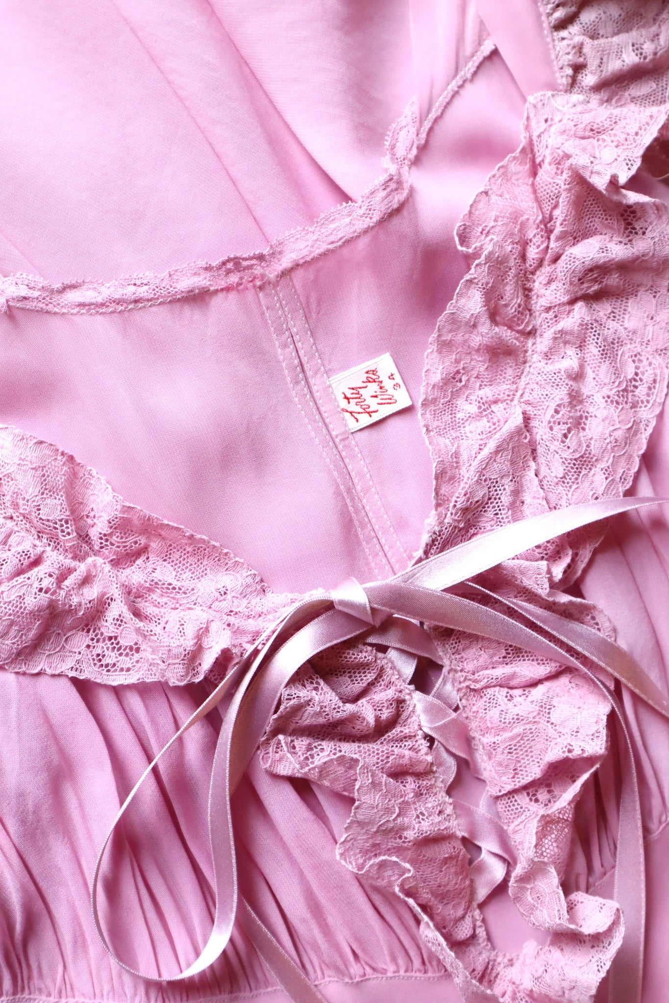 1940s Lavender Pink Lingerie Dress Size S