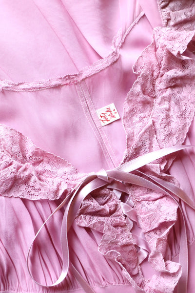 1940s Lavender Pink Lingerie Dress Size S