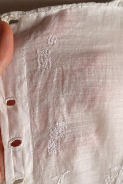 1900s–1910s French Whitework Cotton Blouse