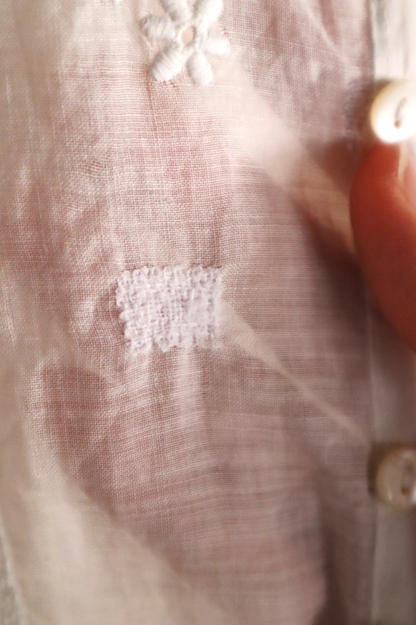 1900s–1910s French Whitework Cotton Blouse
