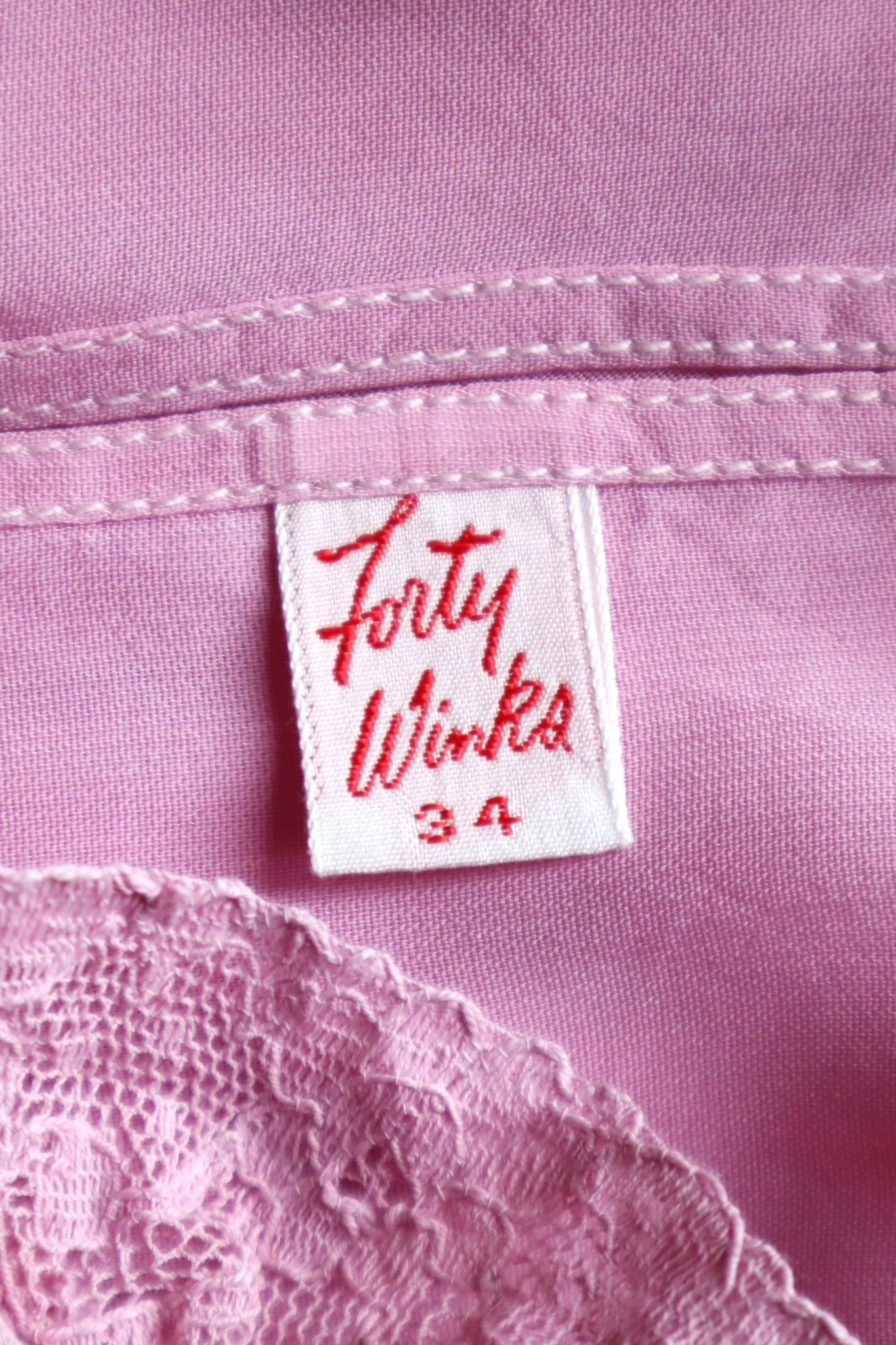 1940s Lavender Pink Lingerie Dress Size S