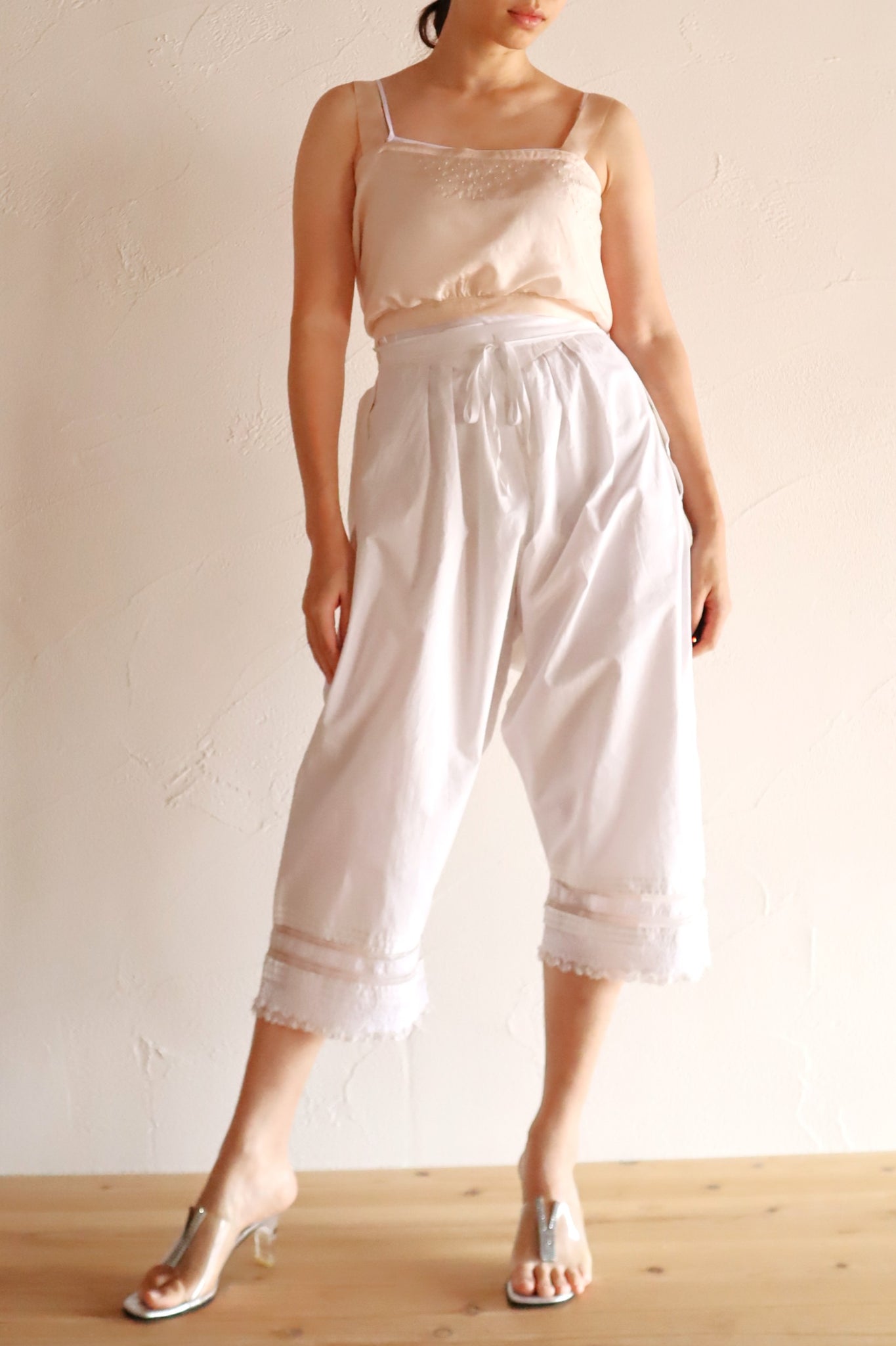 1900s French Handworked Silk Corset Cover