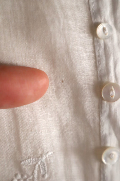 1900s–1910s French Whitework Cotton Blouse