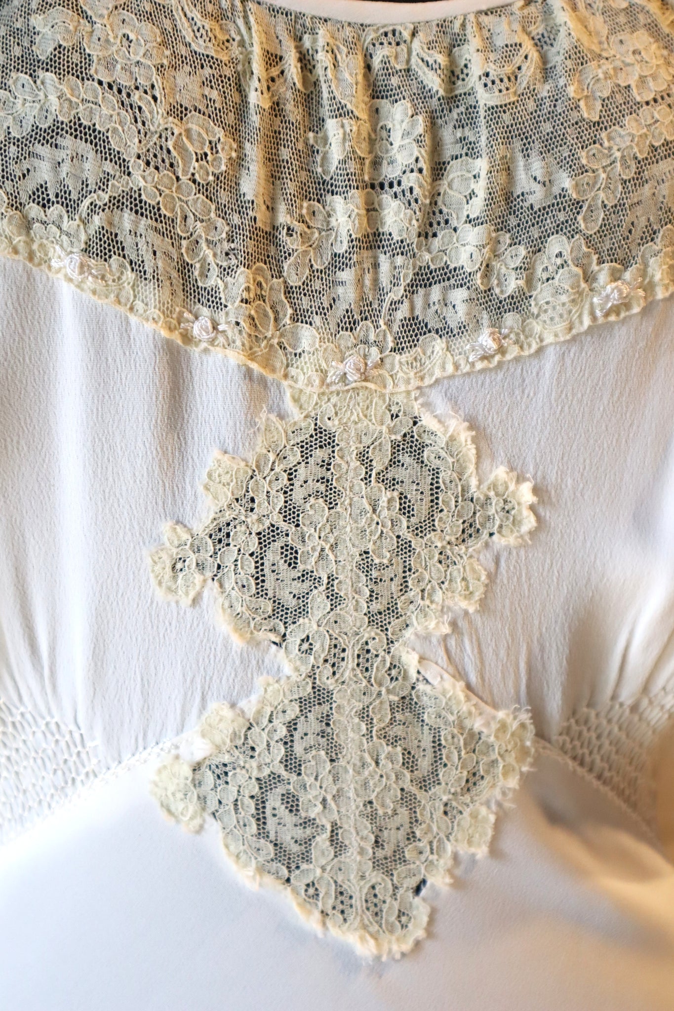 1930s Silk Crepe Lingerie Dress Size M~L