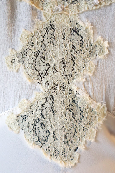 1930s Silk Crepe Lingerie Dress Size M~L