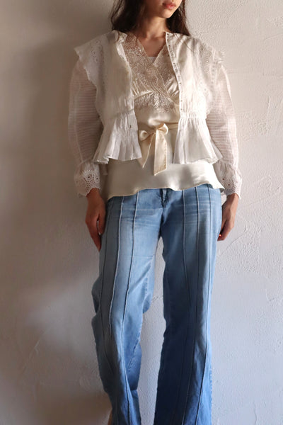 1900s–1910s French Whitework Cotton Blouse
