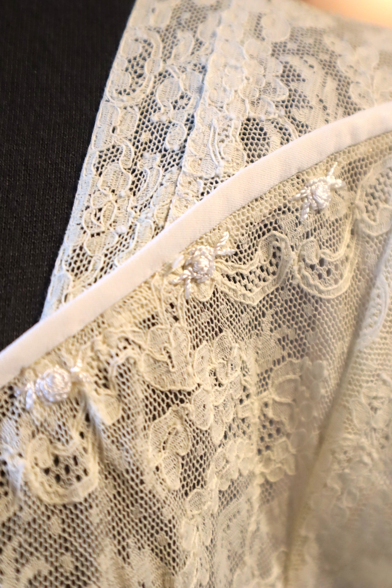 1930s Silk Crepe Lingerie Dress Size M~L