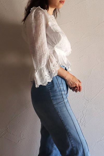 1900s–1910s French Whitework Cotton Blouse