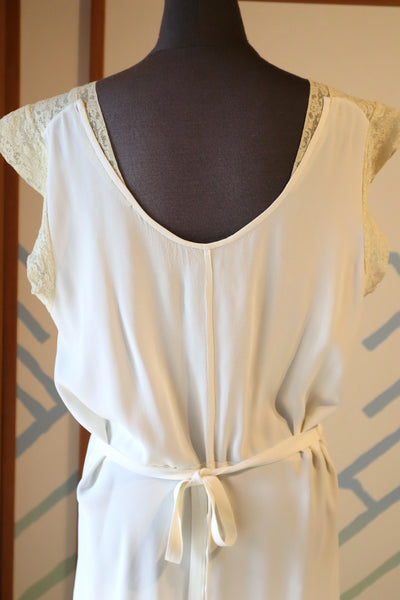1930s Silk Crepe Lingerie Dress Size M~L