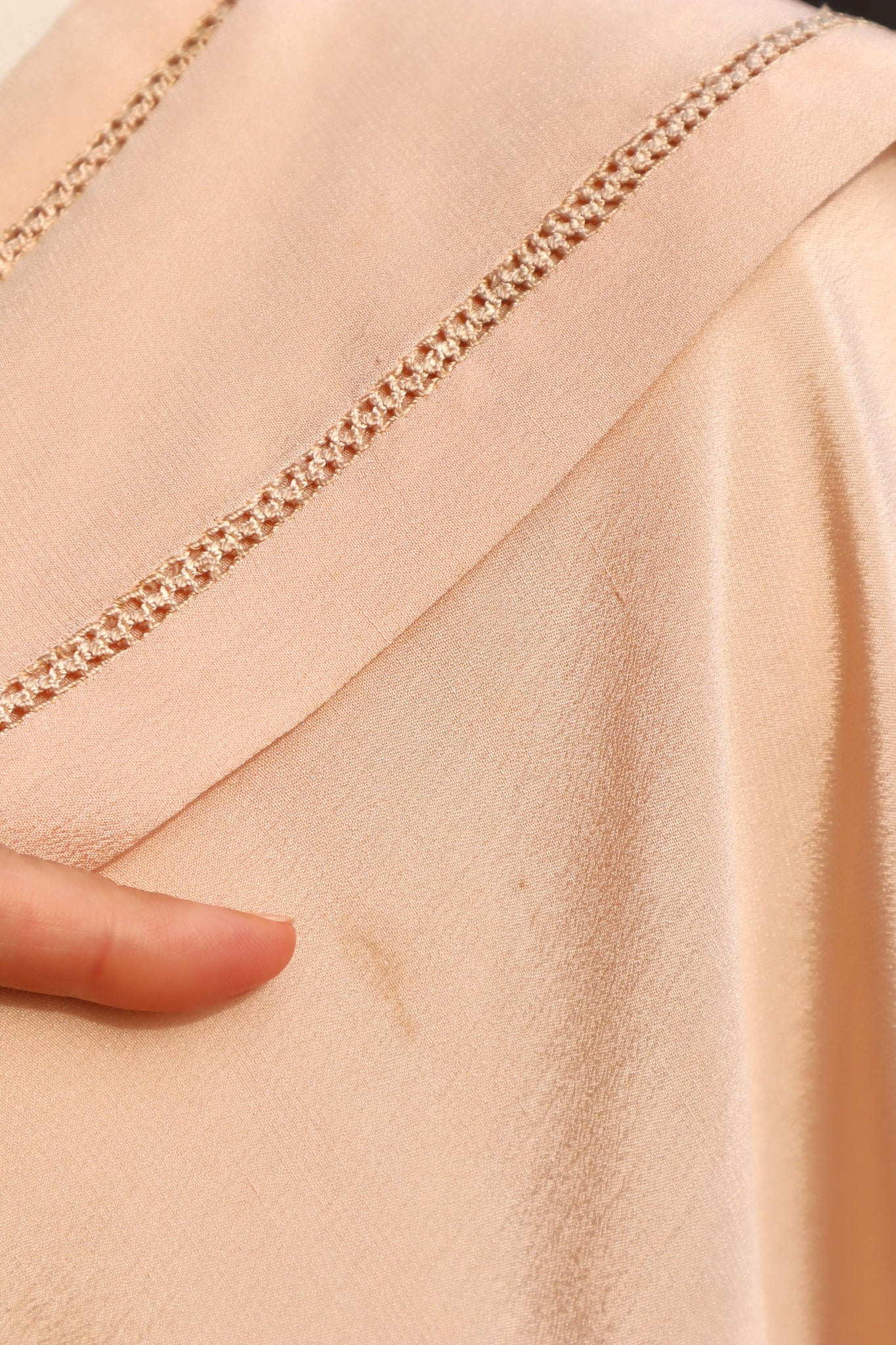 1900s Sailor Collar Pink Silk Bed Jacket
