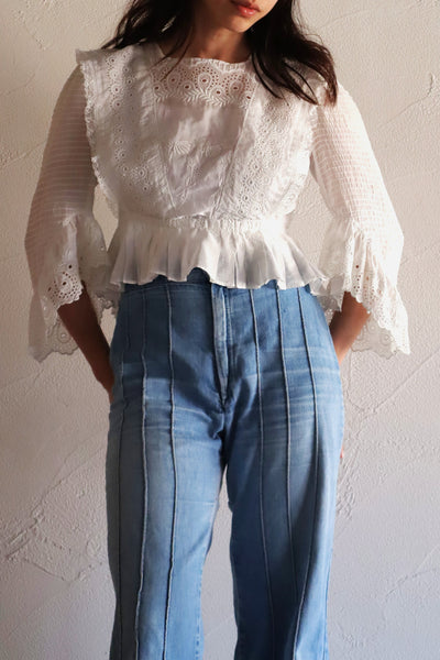 1900s–1910s French Whitework Cotton Blouse