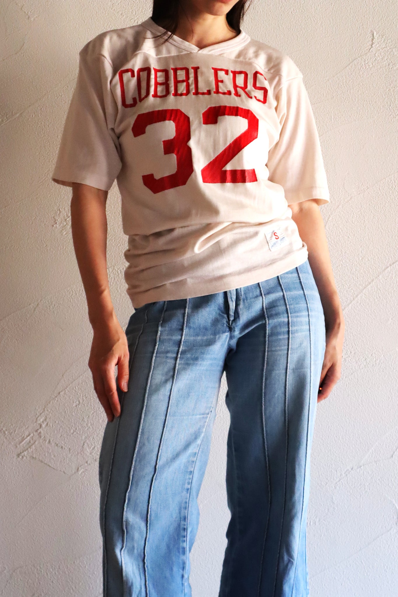 1970s Champion “COBBLERS 32” American Football Jersey Tee – makky