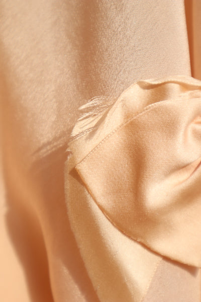 1900s Sailor Collar Pink Silk Bed Jacket