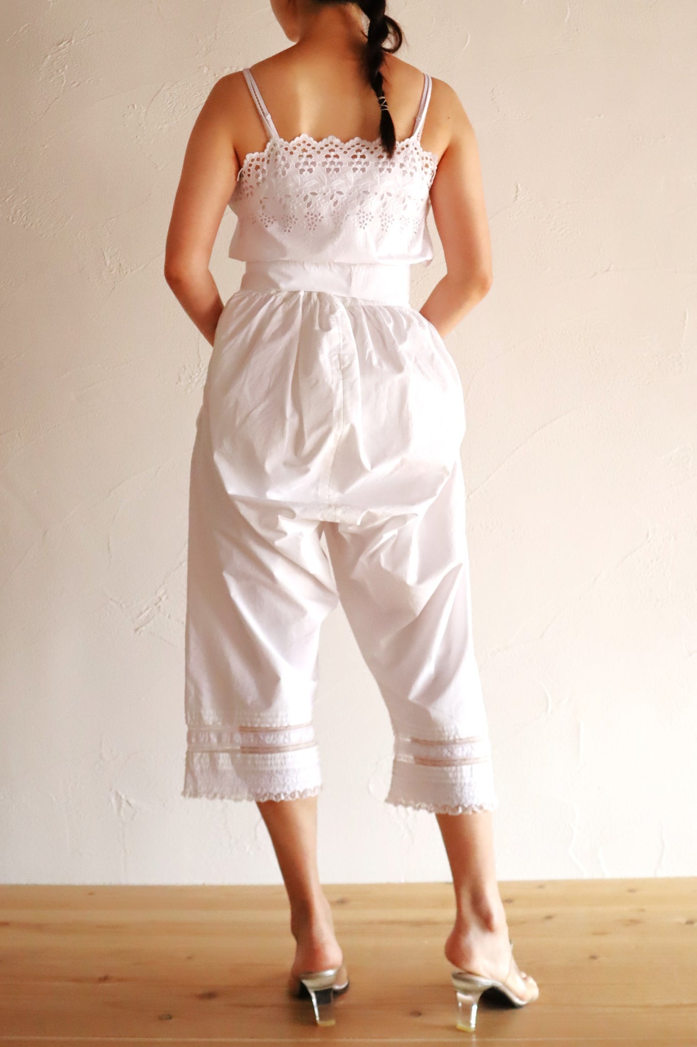 Handcrafted French Antique Petticoat Corset Cover Size M