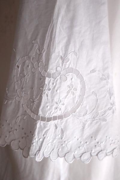 1920s French White Embroidery Bed Jacket
