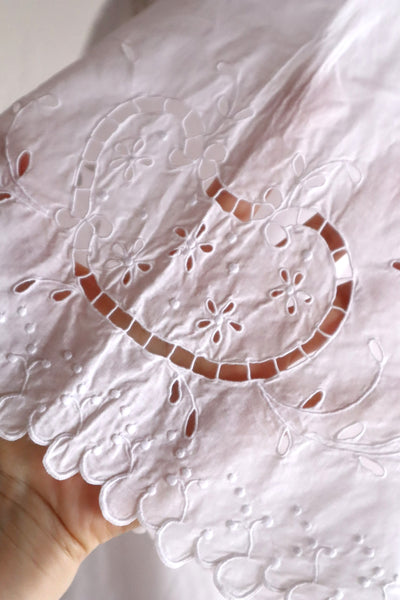 1920s French White Embroidery Bed Jacket