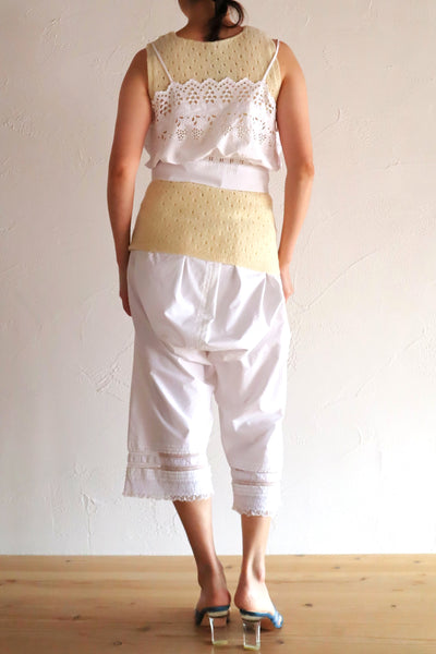 Handcrafted French Antique Petticoat Corset Cover Size L