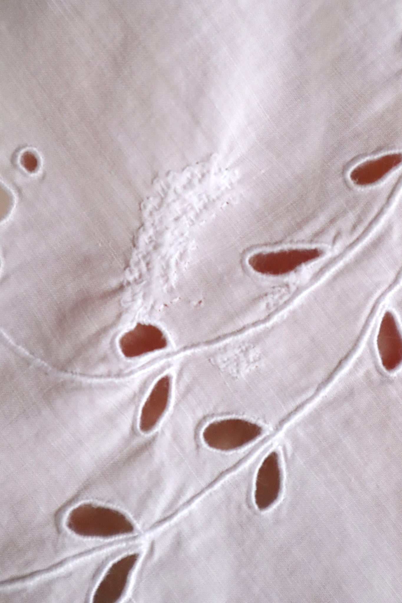 1920s French White Embroidery Bed Jacket