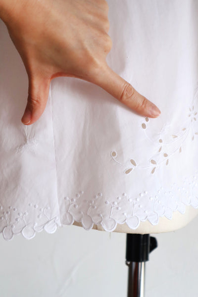 1920s French White Embroidery Bed Jacket