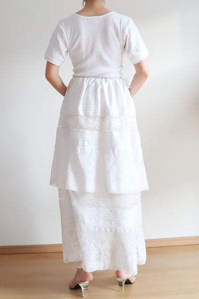 Handmade Monogram RB Long Skirt