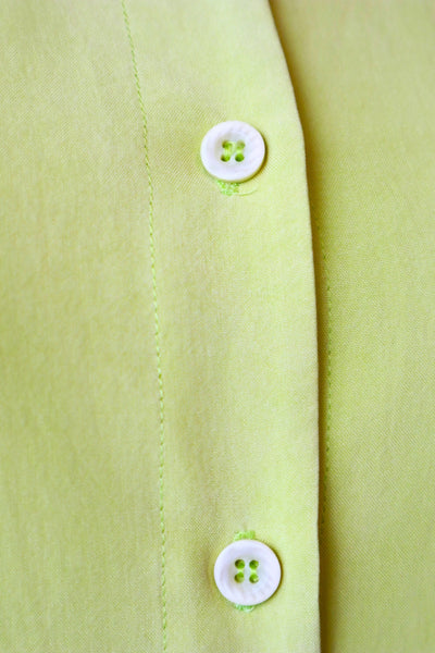 80s Lime Green Silk Dress