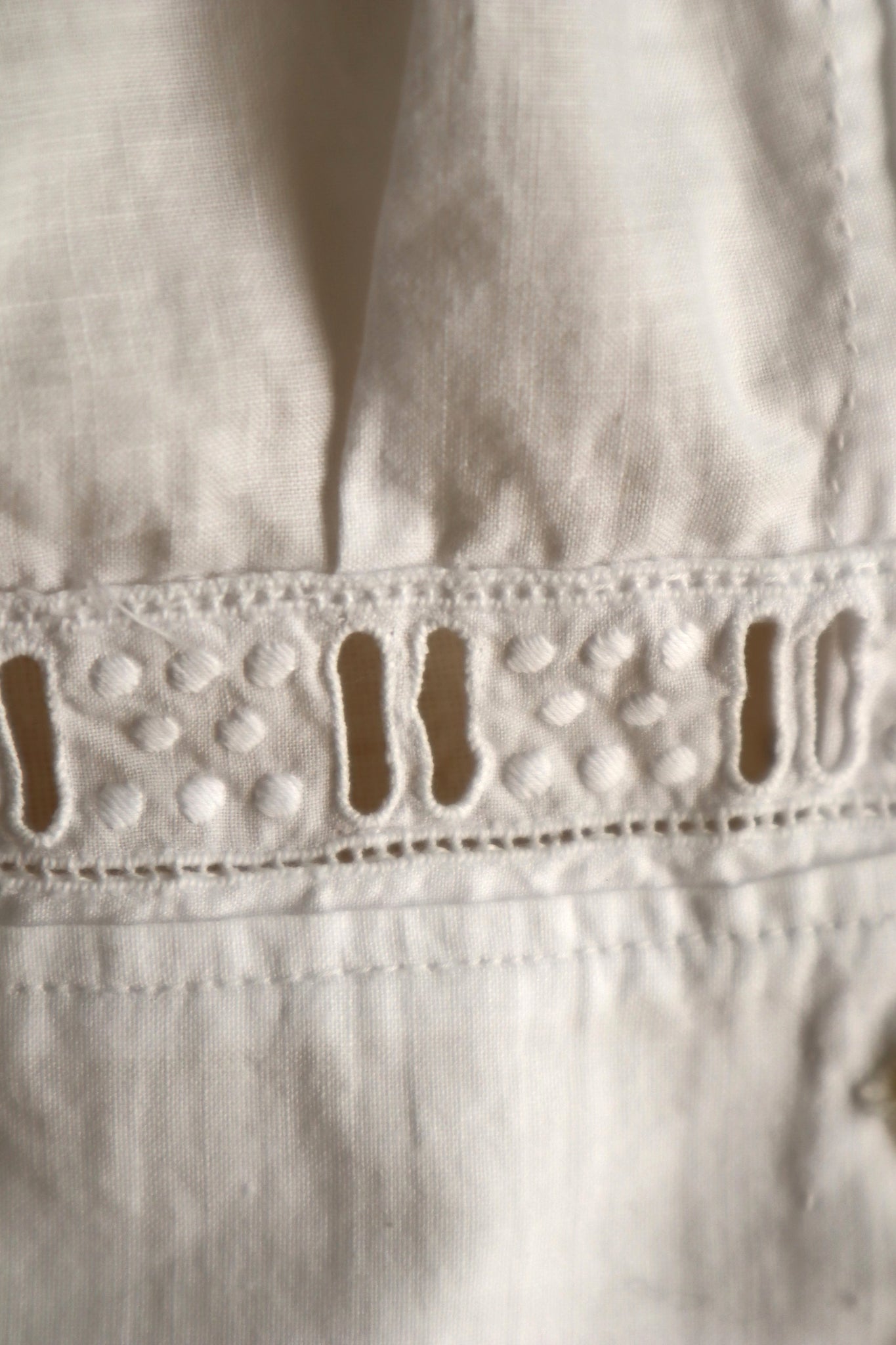 Handcrafted French Antique Petticoat Corset Cover Size L