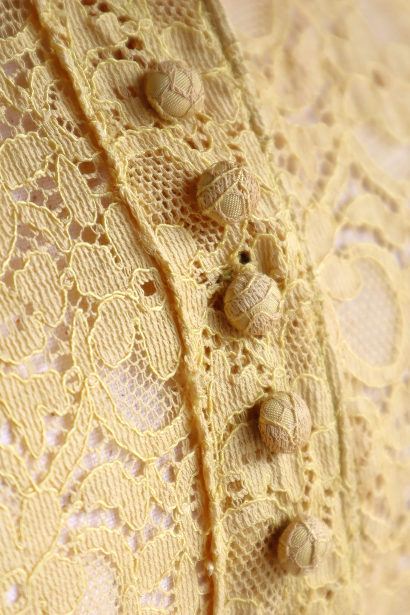1940s Cotton Lace Dress Size S