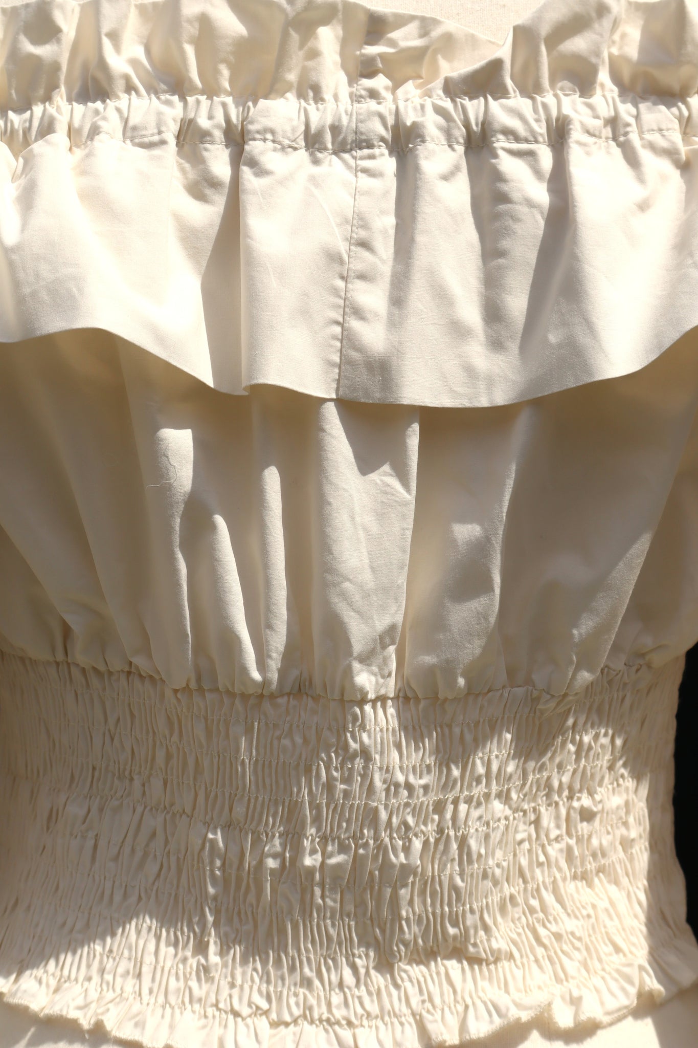 80s Off Shoulder Fluffy Blouse