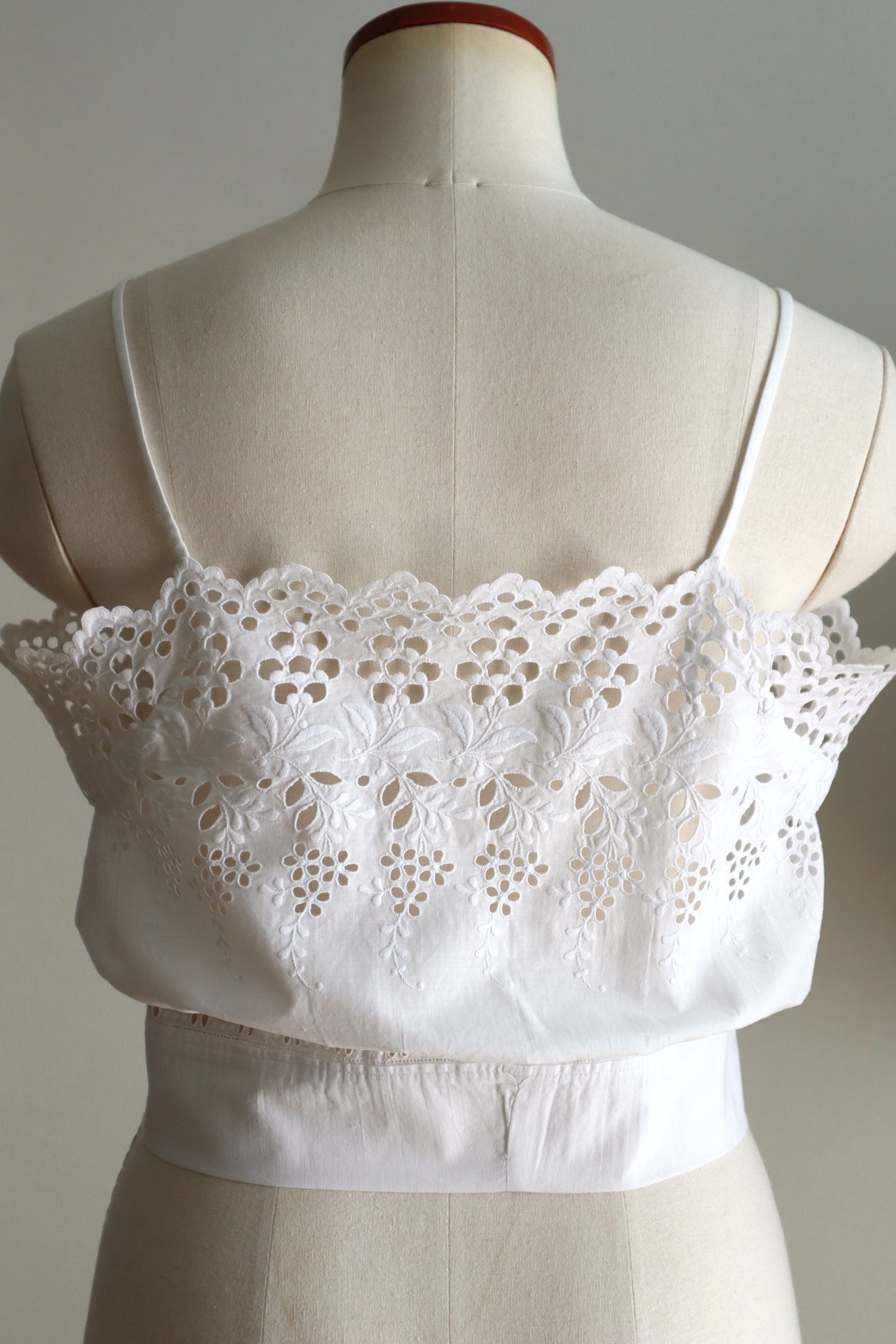 Handcrafted French Antique Petticoat Corset Cover Size M