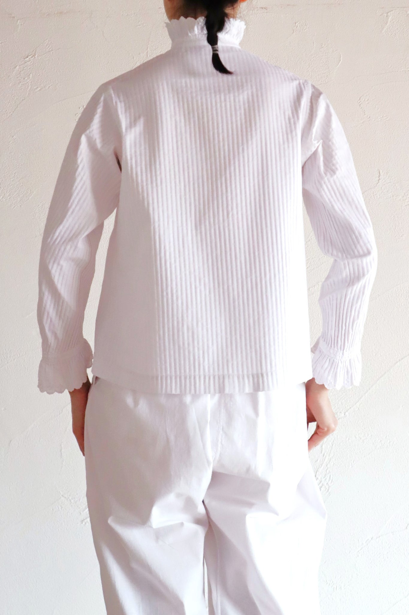 1910s French Hand-Finished Cotton Blouse